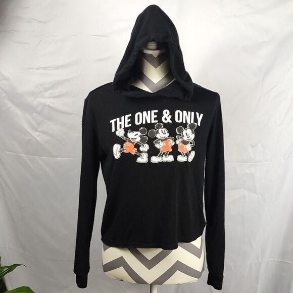 Vintage Disney Mickey Mouse Black Hoodie - Picture 1 of 8
